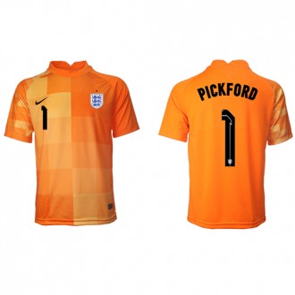 England Jordan Pickford #1 Målvakt Bortatröja VM 2022 Korta ärmar